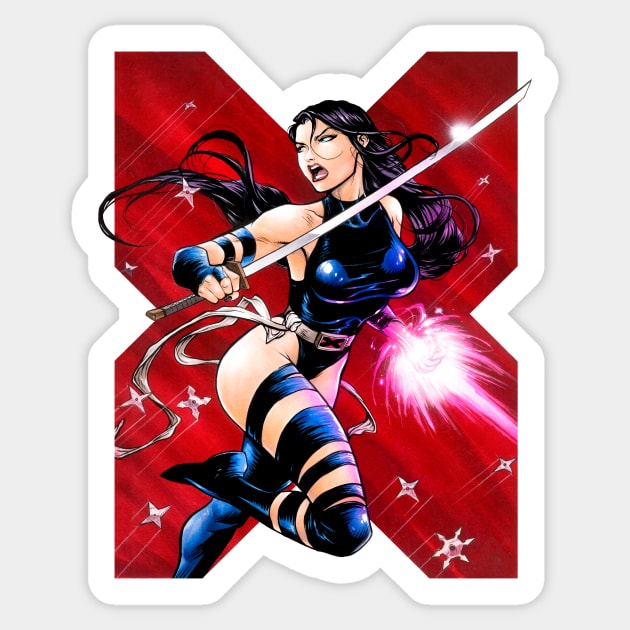 Psylocke Sticker by renomsad